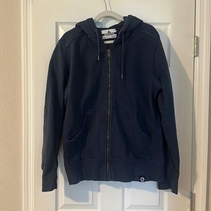 American Giant Blue Full Zip Hoodie